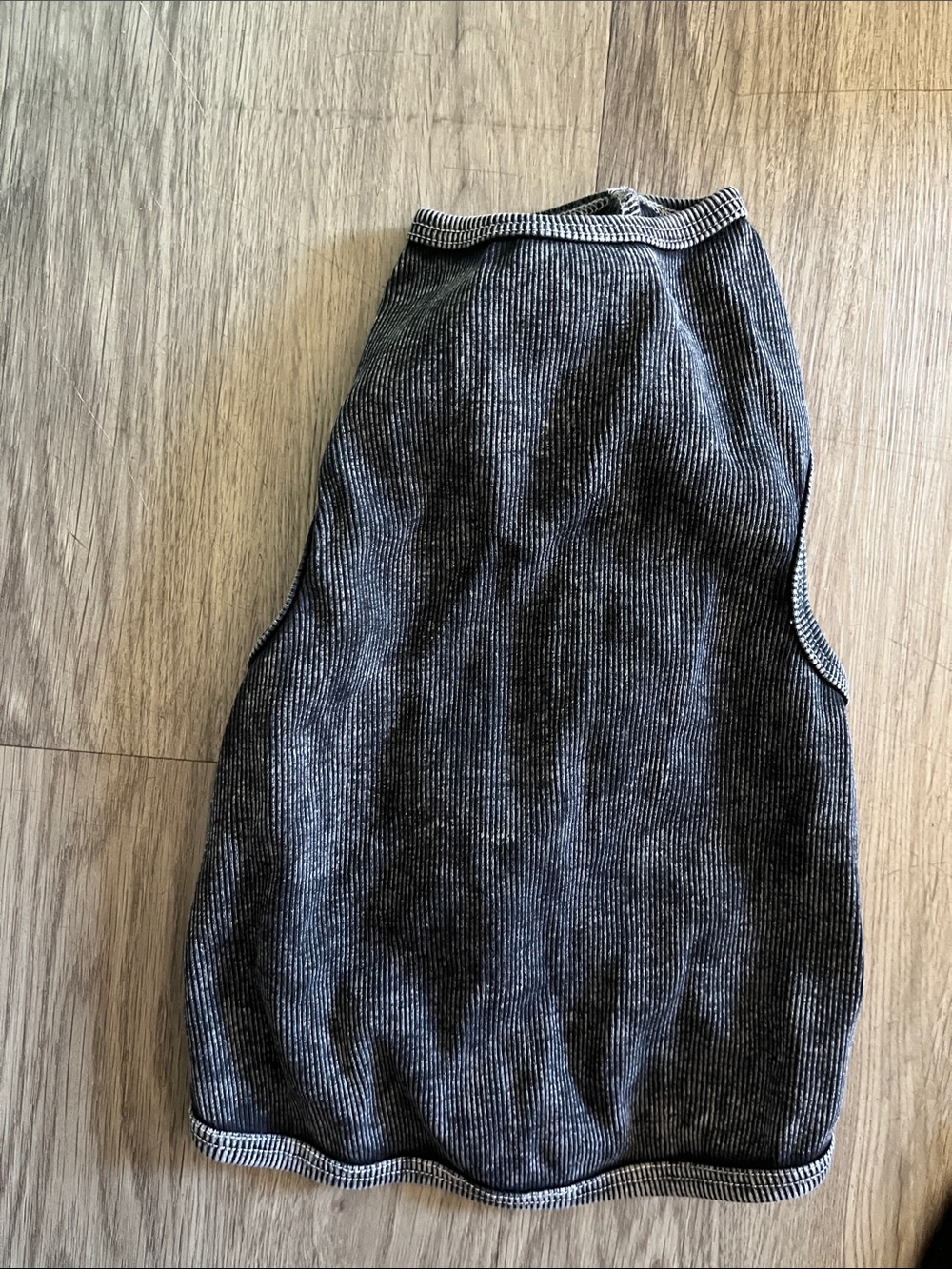 K9 duds Charcoal Ribbed Sleeveless Dog Tank